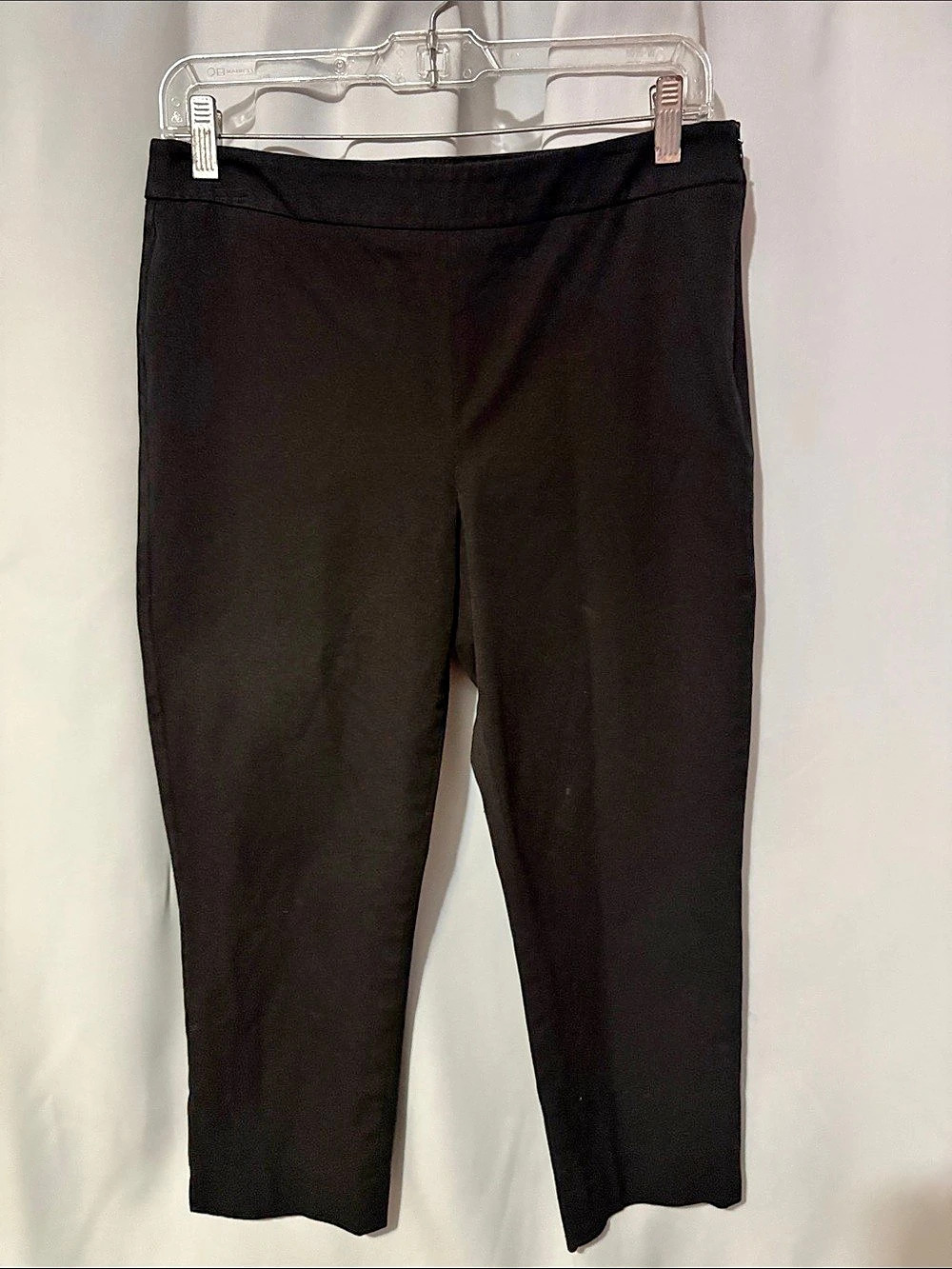 Talbots Chatham Crop Straight Leg Pants in Black Size 8P Like New